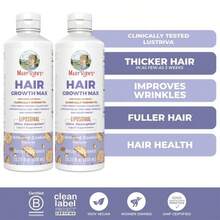 Mary-Ruth's Hair Growth Max Liposomal - Visible Thicker Hair In 3 Weeks! Lust.Riva + Biotin 10000mcg, Reduces Wrinkles & Fine Lines, 15.22 Fl Oz - 1 chai 450ml - Xem 3