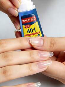 20克优质美甲胶水 - 超快干胶，适用于假指甲、按压式美甲、美甲贴纸、美甲水钻、DIY项目（家居装饰及工艺品）、塑料、金属、陶瓷、玻璃、木材、石材 | 耐热，也可用于鞋包修补 - 401美甲膠 - 查看 3