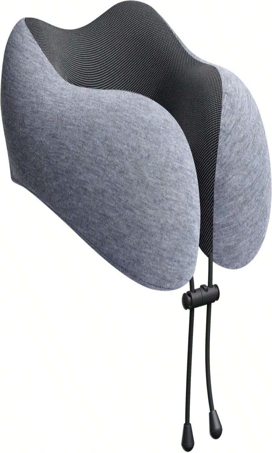 Urnexttour Travel Pillow For Airplane-2 Pack Memory Foam Neck Pillows, Soft Support Travel Essentials For Travelling, Sleeping Rest, Car, Train And Home Use(Grey&Amp;Blue) - MàuF - Xem 1