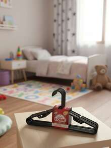 40 piezas de ganchos de plástico con forma de nudo, perchas para recién nacidos. Organizador de ropa para bebés/niños pequeños antideslizante y ultradelgado - Rosa - Ver 4