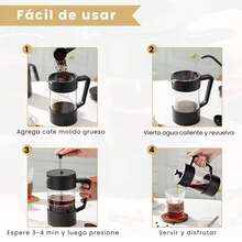 DuVlo Cafetera Prensa Francesa Duvló 800 Ml Vidrio Y Acero Inox. Negro - Negro - Ver 4