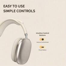 REMAX RB-300HB Long-Lasting Battery Life Headphones, Bluetooth 5.4 Low-Power Technology, Fast Charging, High-Quality Sound, Comfortable Fit, White Sand Silver - White Sand Silver - View 3