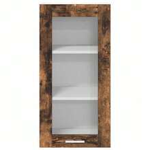 vidaXL Armário suspenso com porta 2 pcs Chêne fumé 40 x 31 x 80 cm - Castanho - Ver 7