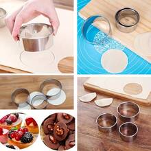 Bộ 3 khuôn làm bánh bao bằng thép không gỉ - Dụng cụ hoàn hảo để làm bánh bao, bánh ngọt, bánh quy và bánh nướng thơm ngon - Dụng cụ nhà bếp lý tưởng cho gia đình và nhà hàng. - Bạc - Xem 7