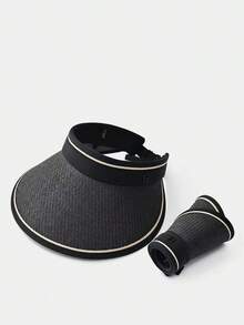 1顶女士可折叠宽檐遮阳帽，适合夏季户外、海滩、海边穿着 - 遮陽帽 - 查看 4