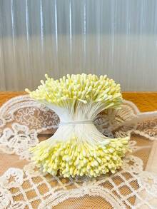 300-380颗/900-1140颗 2毫米哑光花蕊，仿真花配件，花心，花苞，花瓣，适用于DIY手工人造花卉工艺品、花卉装饰、发饰 - 彩色 - 查看 9