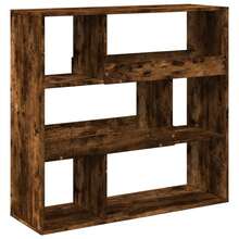 vidaXL Bibliothèque/Séparateur de pièce chêne fumé 100x33x94,5 cm - Tabac - Voir 2