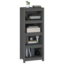 vidaXL Biblioteca cinza 50x35x125,5 cm Bois de pin massif - Cinza - Ver 4
