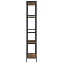 vidaXL Tavolino da lettura 80x30x180 cm Acciaio e legno d'ingegneria - Castano - Visualizzare 4