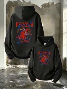 GB2U Printed Hoodies For Men - Black - View 1