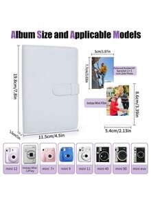 108 Pockets Photo Album For Instant Camera 3 Inch Film, PU Leather Storage Box For Stamps Collection - Multicolor - View 3