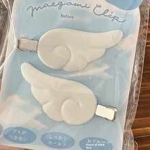 1Pair Cute Sweet Japanese Style Y2K Angel Wing Hair Clip Hairpin Barrettes Hairgrip - trắng - Xem 4