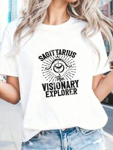 Sagittarius-The-Visionary-Explorer-Sagittarius-T-Shirt - White 5 - View 2