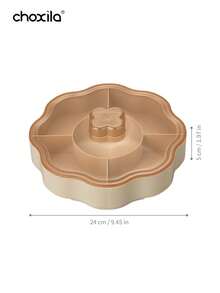 choxila 1个带盖分隔干果托盘，可存放坚果、糖果、零食，适用于客厅、婚礼和派对庆典，带盖糖果盘干果容器，家用分隔零食收纳盒，适合斋月、宰牲节等节日使用。 - 單層 - 查看 12