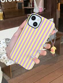1 chiếc ốp lưng điện thoại cứng 2 trong 1 bóng bẩy, họa tiết sọc nhiều màu sắc nghệ thuật tối giản, tương thích với Samsung 11/12/13/14/15/16/17 Pro Max, phiên bản quốc tế, không phải phiên bản nội địa. - Nhiều màu - Xem 3