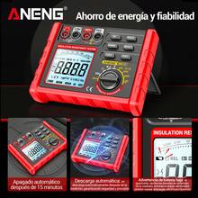 Digital Insulation Resistance Tester Megohmmeter Aneng Mh15 Probador de resistencia de aislamiento - Rojo - Ver 5