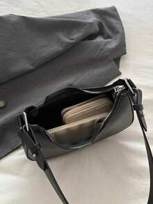 新月形单肩包 - 简约菲奥娜单色复古设计手提包 | 多功能斜挎包，适合女性、年轻女士、大学生、上班族 | 开斋节和斋月礼物之选 | 完美适用于购物、工作、商务、旅行、户外活动、日常通勤、大学校园、周末郊游、野餐、逛市 | 时尚、轻便、容量大，是阿拉伯女性的时尚配饰，风格端庄，适合伊斯兰节日装扮、家庭聚会，也是送给她、姐妹、朋友的理想礼物 - 彩色 - 查看 2