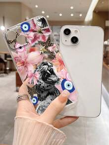 Ốp lưng điện thoại dày dặn, trong suốt, chống sốc, họa tiết da báo và hoa lá thời trang, tương thích với iPhone 16/11/16pro/16plus/16promax/16e/15Promax/13/14/12/XS/XR/7G/8P, Galaxy S25/S25PLUS/S25 Ultra/A16/A36/A26/A56/A50, 11/12Pro/12/12X/13Pro/14Pro/15Pro/, 10/9/Note9/12c/Note11pro/Note8Pro - Nhiều màu - Xem 4