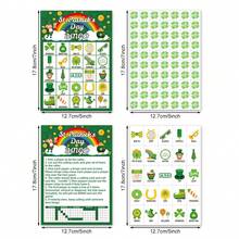 33pcs St-Patricks Day Bingo St Patricks Activities Shamrock Bingo St-Patricks Day Bingo Cards For Activity St Patricks Game With-24 Players - Multicolor - View 2