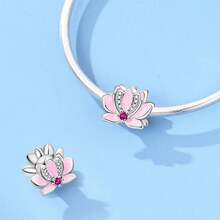 1PC Silver-Plated Heart Envelope Mandarins POST Mailbox Heart Pendant Zirconia Gem, Pink Heart Zirconia Pendant Enamel Romantic Rose Beads, Cute Sweet Strawberry Girl, Heart Cherry Blossom Fire Arts Draft Gem Painting Board Heart Brush Set Of Three, Rose Red Zirconia Gem Lotus Beads, Pink And White Zirconia Gem Lotus Pendant Beads, Suitable For DIY Bracelets, Necklaces And Other Jewelry, A Must-Have For Perfect Bracelets, Top Choice For Gifts ... - Multicolor - View 8