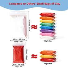 8 包造型黏土泡沫黏土 - 风干黏土超轻魔力黏土，送给男孩女孩的完美礼物（两包大号黏土和六包中号黏土） - 彩色 - 查看 3