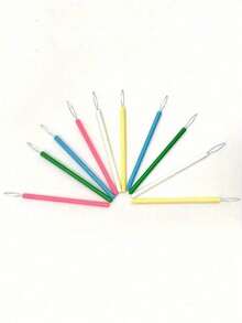 5pcs Colorful Plastic Needle Threaders - Cylindrical Needle Threader Set, DIY Sewing Accessories, Easy Threading Tool, Beading Needle Helper, Elderly Friendly Needle Threaders, Random Color, Mother's Day, Mother's Day Gift, Wedding Season, Graduation Season, Gift For Family And Friends - 彩色 - 查看 9