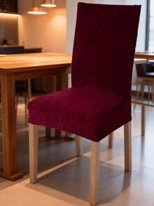 VISTE TU HOGAR FUNDA ELÁSTICA PARA SILLA CON RESPALDO IMPERMEABLE,DISEÑO DE HOJAS TEXTURA ELEGANTE AJUSTE COMPLETO Y DECORACIÓN RENOVADORA PARA COMEDOR Y SALÓN, DISPONIBLE EN 5 COLORES PACK 1 - Burdeos - Ver 2