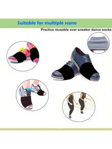 EstiloCalcetines De Baile Sobre Tenis, Calcetines De Baile Para Zapatos, Calcetines De Baile En Suelos Lisos, Calcetines De Baile Para Bailarines De Ballet, Calcetines De Torneado Para Zapatos De Baile, 2VersióN Mejorada - 1 - Ver 5