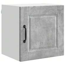 vidaXL Armoire de cuisine avec porte 2 pcs Gris béton 40 x 31 x 40 cm - Gris - Voir 5