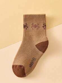 Marvel 5双装正品儿童袜子，超级英雄图案，春秋季毛巾袜，女童中筒袜，韩版卡通男童袜，透气婴儿/学生袜，地板袜，漫威袜子 - 彩色 - 查看 9