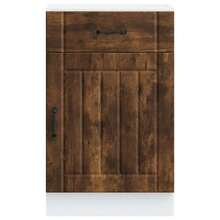 vidaXL Armário de cozinha Lucca chêne fumé bois ingénierie - Castanho - Ver 3