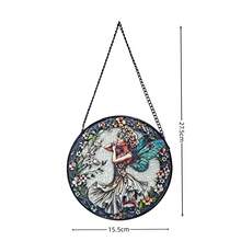 Enchanted Fairy Garden Hanging Decor-Celtic Goddess Sculpture With FlowerWreath & Wings- Indoor Outdoor Wall ArtDecoration - Best Gift For Home Decor Lovers - Multicolor - View 11