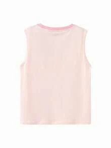 Balabala Unisex Sleeveless Top, Breathable Quick-Dry Fabric, Soft & Comfortable, Summer Tank Top - White Red - View 2