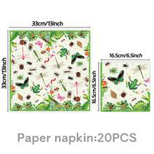 Insect Birthday Paper Plates Napkins Paper Cup Ladybug Dragonfly Disposable Tableware Garden Birthday Party Supplies Insect Theme - Multicolor - View 8
