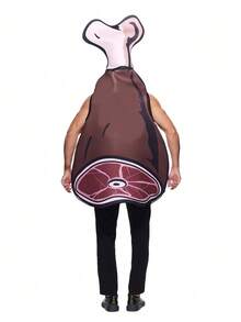 Oversized Chicken Leg Cosplay Costume, Cute & Funny Adult One Size Fits All Drumstick Shaped Costume For Carnival, Halloween, Family Party - Multicolor - View 6