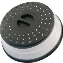 Silicone Microwave Splatter Cover With Steam Vent, Gray Silicone And Plastic Microwave Food Cover, Prevents Splattering And Keeps Microwave Clean, Space-Saving Design, Easy To Clean And Store, Heat Resistant, Perfect For Reheating Food, Fits Most Standard Size Plates And Bowls. - Nhiều màu - Xem 13