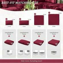Tounosnt 9Pcs Outdoor Chair Cushions Covers Waterproof Anti-Fading For 5 Pack Patio Set Cushion Slipcovers, Outdoor Furniture Cover Replacement, Covers Only, Burgundy - ColorC - 查看 2