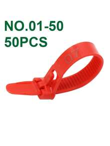 50个装鸡腿环，塑料材质，可调节，防脱落，带编号01-50，适用于家禽、鸭子、鹅等家禽的识别腿环标签 - 如圖 - 查看 16