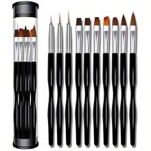 10 Pcs Nail Art Brush Set - Nail Art Design Tools, 3D Builder Nail Gel Brush- Acrylic Nail Drawing Pen- Nail Art Brush For Salon At Home Manicure - Multicolor - View 16