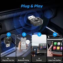 REMAX Bộ chuyển đổi Carplay không dây 2 trong 1 tương thích với Apple CarPlay & Android Auto; Kích thước nhỏ gọn; Cắm và sử dụng; Bộ chuyển đổi không dây Car Play tương thích với iPhone iOS 6+, Android 11+, kết nối nhanh và ổn định; Phụ kiện ô tô, đồ dùng ô tô siêu tiện dụng - M32 - Xem 7