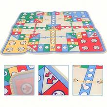 Deluxe Carpet Checkers Set, Large Game Mat + 16 Pieces + Dice, Foldable Portable Multifunctional Design, Checkers, Suitable For Family Entertainment, Party Games, Holiday Gifts, Etc. - Multicolor - View 11