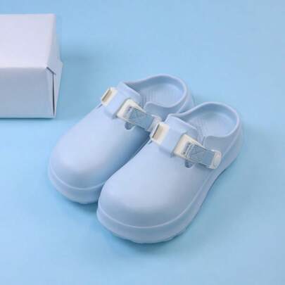 女士镂空闭趾时尚系带套脚凉鞋，厚底增高，轻便舒适软底套脚拖鞋