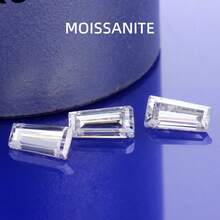 5pcs Moissanite Trapezoid Cut, Size 1.0mm*1.5mm*2.0mm, D Color VVS1 Clarity, Suitable For Pendant, Necklace, Ring, Earring, High-End Jewelry Making, DIY Jewelry Loose Stones - White - View 6