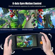 「Funny Holiday Gifts」Switch Controller Grip For Switch - Ergonomic Handheld Controller With Six-Axis Gyroscope, Twin Motor Vibration, Type-C Charging, Anti-Drift Design - Ideal For Travel & Long Play Sessions - Black - Black - View 3
