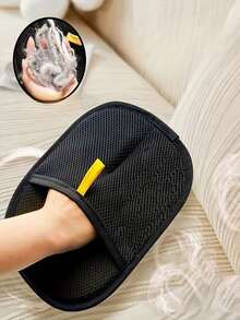 双面手动宠物去毛手套 | 猫狗家具衣物毛发清洁滚刷 - 静电吸附，耐用塑料材质，无需电源，家用清洁工具 - 彩色 - 查看 3