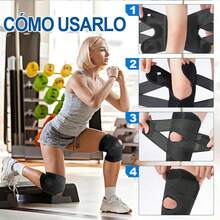 2 Piezas Rodillera Ortopédica,Rodilleras Deportiva de compresion, Rodillera Gym Ajustable Transpirable con Protector Estabilizador Laterales y Soporte Tibial para Menisco y Ligamentos ACL MCL,Unisex L - Grande - Ver 6