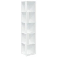 vidaXL Armário de ângulo branco 33x33x164,5 cm Bois d'ingénierie - Branco - Ver 2