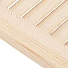 vidaXL Porte per Armadio à Persiennes 2 pz 61,5x29,5 cm Solido - Castano - Visualizzare 9