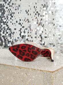 Women's Fashion Pleated Twist Pointed Toe One-Strap Stiletto Heel Sandals, Elegant Romantic Comfortable Versatile High Heel Slides - Khaki - View 8