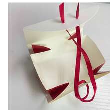 24个长方形自然风礼盒，浪漫婚礼回礼盒，节日派对礼盒，送给“特别的人”，带文字设计和丝带 - 彩色 - 查看 9